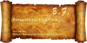 Benyovits Flóra névjegykártya